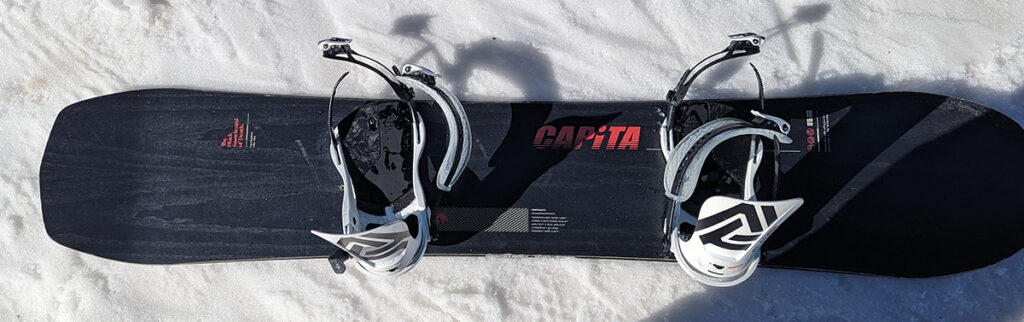 capita black snowboard of death with atlas pro